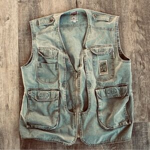 Thomas Cook Australian Adventure Sage Green Outdoorsman Canvas Vest - M